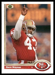 1991 UPPER DECK DAVE WAYMER SAN FRANCISCO 49ERS #187 - Picture 1 of 2