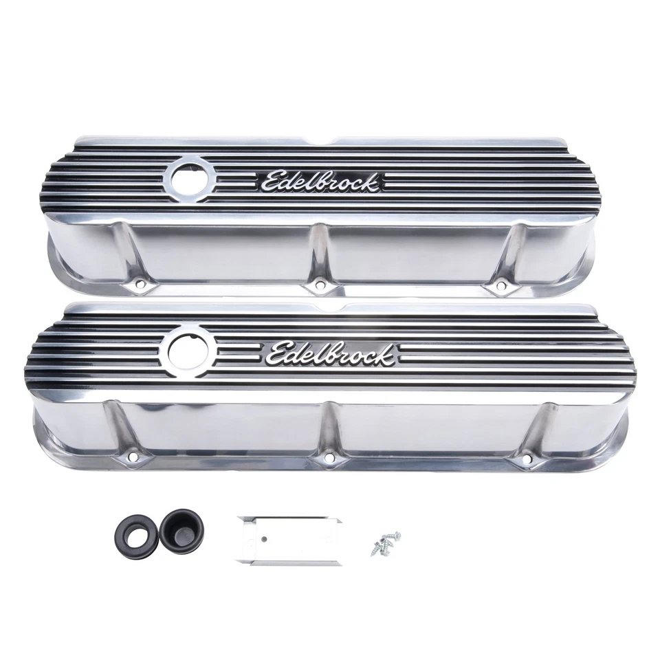 Edelbrock Engine Valve Cover Set Fits 1981 Ford Thunderbird - Image 1 of 4