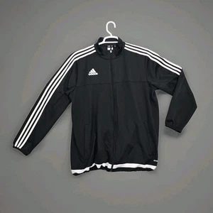 Adidas Tiro Soccer Jacket Mens Extra Large XL Track Jacket Black Coat Full Zip - Picture 1 of 19