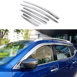 For Nissan Rogue Sport 2017-2020 Chrome Window Visor Vent Rain Wind Guard Shade - Bild 1 von 5