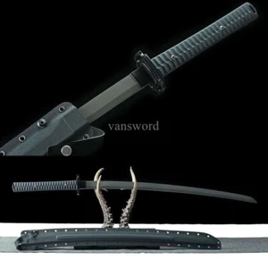Hand Forged Carbon Steel Japanese Katana Stainless Tsuba Samurai Sword Black NEW - Picture 1 of 10