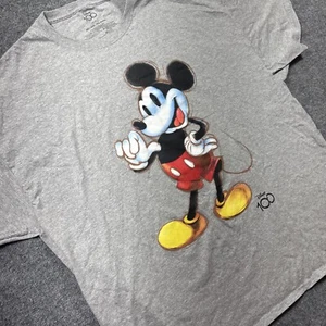 Disney Mickey Mouse Mens Mickey Mouse 100 Retro Graphic Gray Shirt 3XL - Picture 1 of 7