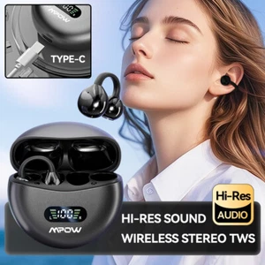Mpow Bluetooth 5.4 Earphones Clip-on TWS Digital Wireless Earbuds Headphones - Picture 1 of 23