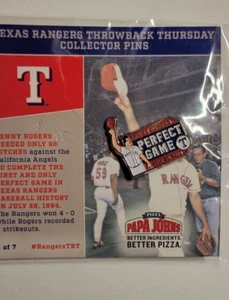 Texas Rangers Throwback Thursday Collector Pin 5 of 7 Kenny Rogers Perfect Game - Bild 1 von 1