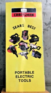 Craftsman SEARS BEST Portable Electric Tools Brochure Fold Out Poster 6-990294 - Picture 1 of 6