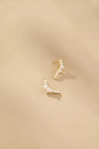 NWT Anthropologie Crystal Crawler Post Earrings SRP $38 - Picture 1 of 4