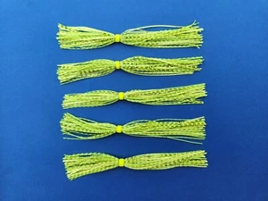 5 Chart Gold Chrome silicone skirt replacement material Tabs Spinner bait jig - Picture 1 of 1