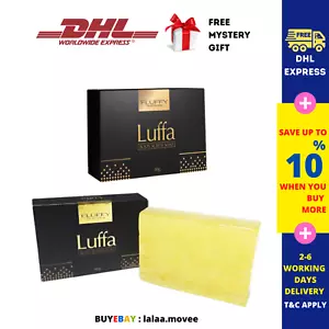 10 X 80g Original FLUFFY LUFFA Body Scrub Soap REMOVE DIRT and Dead Skin Cells - Picture 1 of 8