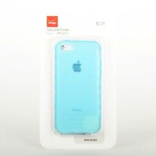 Verizon High Gloss Silicone Soft Slim Cover Case For iPhone 5c - Blue
