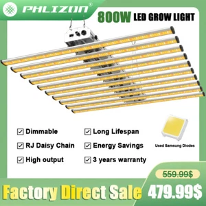 Phlizon 640~800W Samsung barras de luz LED de crecimiento lámpara interior regulable de espectro completo - Imagen 1 de 39