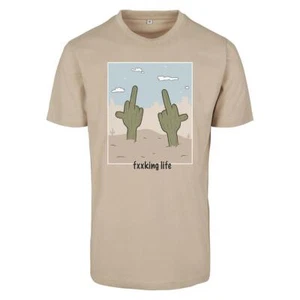 Mister Tee Fucking Vie T-Shirt Sable Cactus Désert 0-Bock Col Rond Manches - Picture 1 of 63