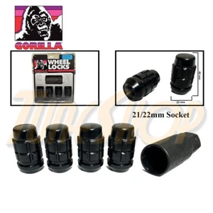4 LOCK GORILLA X2 DUAL STAGE BULGE ACORN WHEEL RIM LUG NUT 14X1.5 1.5 BLACK - Picture 1 of 2