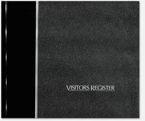 National Visitor Register Book Black Hardcover 128 Pages 8 1/2 x 9 7/8 57802(Z19 - Picture 1 of 4