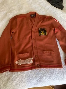 Ralph Lauren Polo RL RRL Patch Outdoorsman Cardigan S Cross country Letterman - Picture 1 of 7