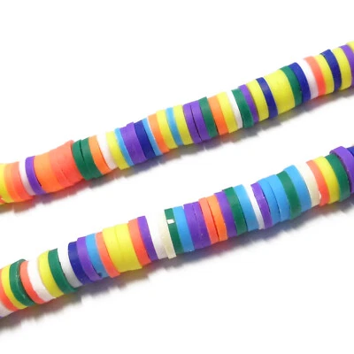 Perlen Polymer Clay ca. 6 mm bunt mix Heishi ca. 400 Spacer nenad-design S89 - Bild 1 von 4