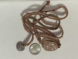 Rose Quartz bracelet wrap - Picture 1 of 3