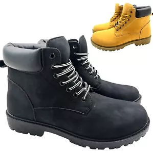 STIVALI DA PASSEGGIO COMFORT CASUAL DA UOMO TREKING WINTER COMBAT WORK ALLA CAVIGLIA CALDI MISURA UK - Foto 1 di 4