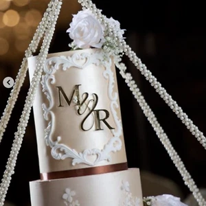 Acrylic initial letters Personalised cake toppers Wedding decoration monogram - Picture 1 of 3