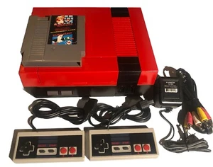 ORIGINAL Nintendo NES Console - Super Mario Bros - Candy Red + Black - New Caps - Picture 1 of 4