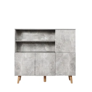 Levede Buffet Sideboard Storage Cabinet Timber Cupboard Antique Furniture Grey - Picture 1 of 11