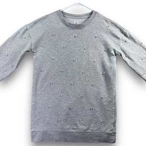 Gap Girls Pearl Embellishment Sweatshirt Size M Medium 8 Childrens Kids Pullover - Picture 1 of 9