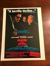 1988 VINTAGE 9X12 ORIGINAL MOVIE PROMO UK PRINT Ad FOR A PRAYER FOR THE DYING