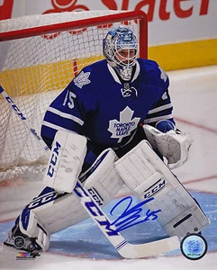 Jonathan Bernier Hockey 8x10 Toronto Maple Leafs Signed Winter Classic 2014 - Picture 1 of 1