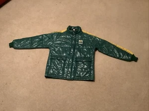 Pickering Seed Feed Farm Patch SWINGSTER Green Yellow Puffer Puffy Jacket LARGE - Picture 1 of 17