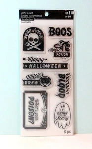 Happy Halloween Sprüche Clear Acryl Stempel Set von Recollections 592212 NEU - Bild 1 von 2