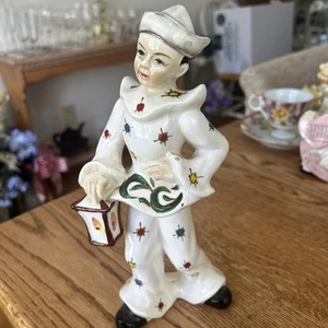 Large 10 Inch Made In Japan Asian Man W/Lantern Figurine. Small Chip On Sleeve - Picture 1 of 5
