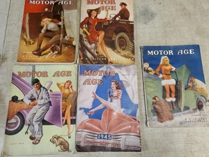 Lot Of 5 Vintage 40s Motor Age Car Magazines Chilton Tons Of Mcm Ads (Bb106) - Picture 1 of 16