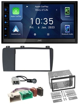 JVC DAB Bluetooth MP3 USB 2DIN Autoradio für Volvo S60 V70 XC70 04-09 - Bild 1 von 4