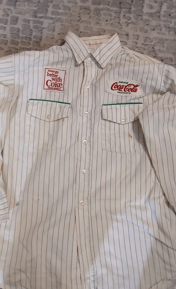 Camisa Uniforme Publicitario Coca-Cola Años 50 Bebida Coca-Cola Foto 1 de 2