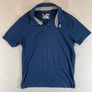 Under Armour Polo Shirt Youth Small Heat Gear Loose Fit Boys Short Sleeve - Picture 1 of 6
