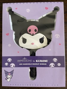 Kuromi LED Extra Large Handheld Make-Up Mirror With Stand Hello Kitty - Picture 1 of 3