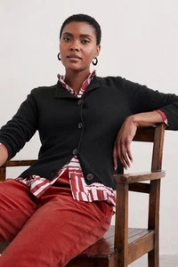 Seasalt Women's Cardigan - black Tern Tide Cardigan - Regular - Onyx - Picture 1 of 5