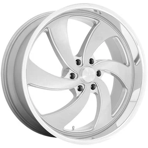 24x9/24x10 US Mags U134 Desperado 6x5.5/6x139.7 25/25 Silver Wheels Rims Set(4) - Picture 1 of 3