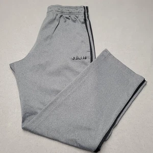 Pantalones de chándal Adidas 3 rayas para hombre talla grande gris pierna ancha holgados relajados - Imagen 1 de 10