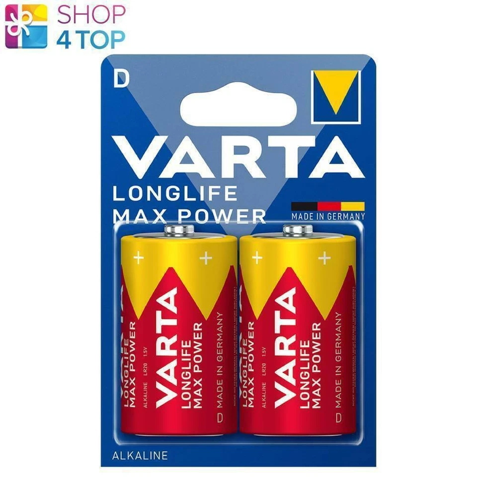 2 BATERÍAS VARTA LONGLIFE D LR20 ALCALINAS POTENCIA MÁXIMA MN1300 1.5V MONO 2BL NUEVAS Foto 1 de 1