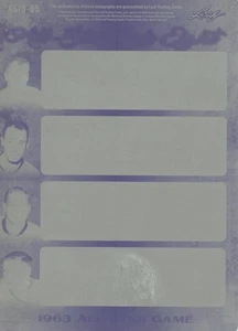 2019-20 Leaf Superlative Hockey Black Plate 1/1 1963 All Star Howe, Pilote, Hull - Bild 1 von 2