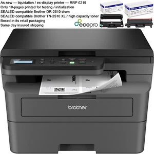 Brother DCP-L2627DWE Compact Wireless All-in-One Mono Laser Printer NEW XL Toner - Picture 1 of 18