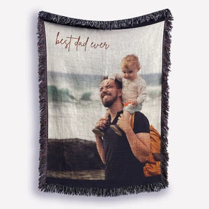 Photo Blanket Fathers Day 2025 heartfelt gift for dad custom photo gift dad - Picture 1 of 13