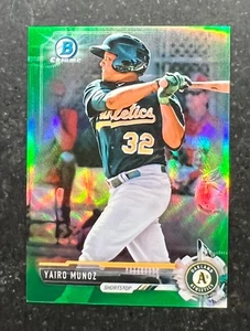 2017 Bowman Chrome Mini Prospects Green Refractor Yairo Munoz #203 2/99 - Picture 1 of 2