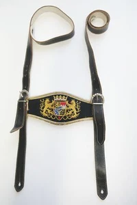 70/80er Vintage Hosenträger Bayern Wappen Stickerei für Lederhose L: 90 cm - Picture 1 of 7