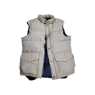 Vintage Woolrich Down Puffer Vest Size Small Men’s Tan Snap Made in USA - Image 1 of 4