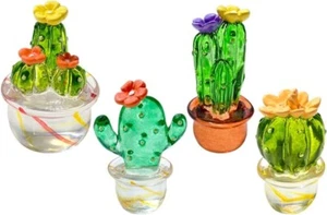 4PCS Fairy Garden Mini Resin Cactus Cute Miniature Cacti - Picture 1 of 5