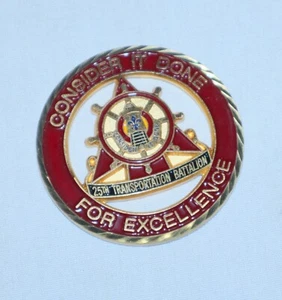 25th Transportation Battalion | Korea Challenge Coin 2.25" Consider it Done - Picture 1 of 3