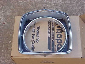 1975 76 Plymouth Dodge NOS MoPar HEADLAMP BEZEL 3781044 Fury Road Runner Coronet - Picture 1 of 2