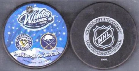 DUELING 2008 WINTER CLASSIC BUFFALO SABRES vs PITTSBURGH PENGUINS PUCK #8L_LAST1 Cover