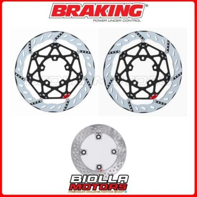 KIT DISCHI FRENO BRAKING KAWASAKI ZX6R NINJA 600 2008 - ANTERIORE + POSTERIORE [ Foto 1 de 4